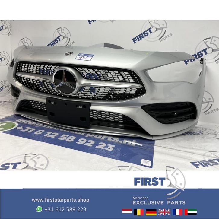 W118 C118 X118 AMG VOORBUMPER ZILVER GRIJS COMPLEET + DIAMON, Auto-onderdelen, Carrosserie en Plaatwerk, Bumper, Mercedes-Benz