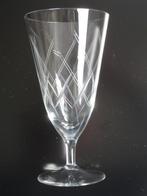 Art Deco kristallen wijnglas met geslepen kelk ruitpatroon, Ophalen of Verzenden