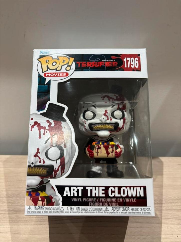 Funko Pop! - Terrifier - Art The Clown with Head #1796, Verzamelen, Poppetjes en Figuurtjes, Nieuw, Ophalen of Verzenden