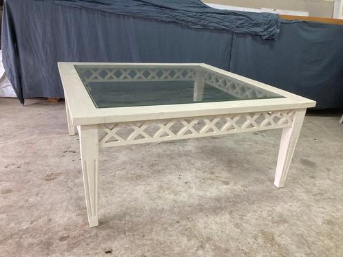 Salontafel met bijpassende hoge bijzettafels, Huis en Inrichting, Tafels | Bijzettafels, Gebruikt, Rechthoekig, 75 cm of meer