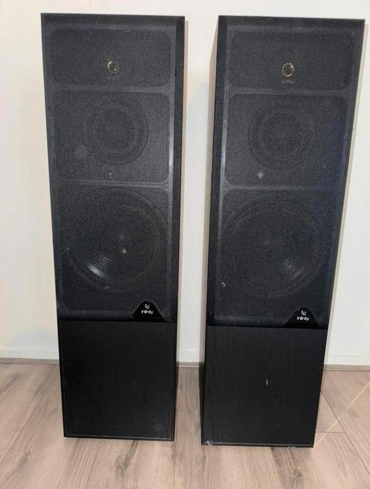 2x Infinity Reference 51 mk II Speakers, Audio, Tv en Foto, Luidsprekers, Gebruikt, Front, Rear of Stereo speakers, 120 watt of meer