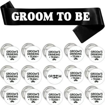 Groom to Be vrijgezellenfeest set beschikbaar voor biedingen