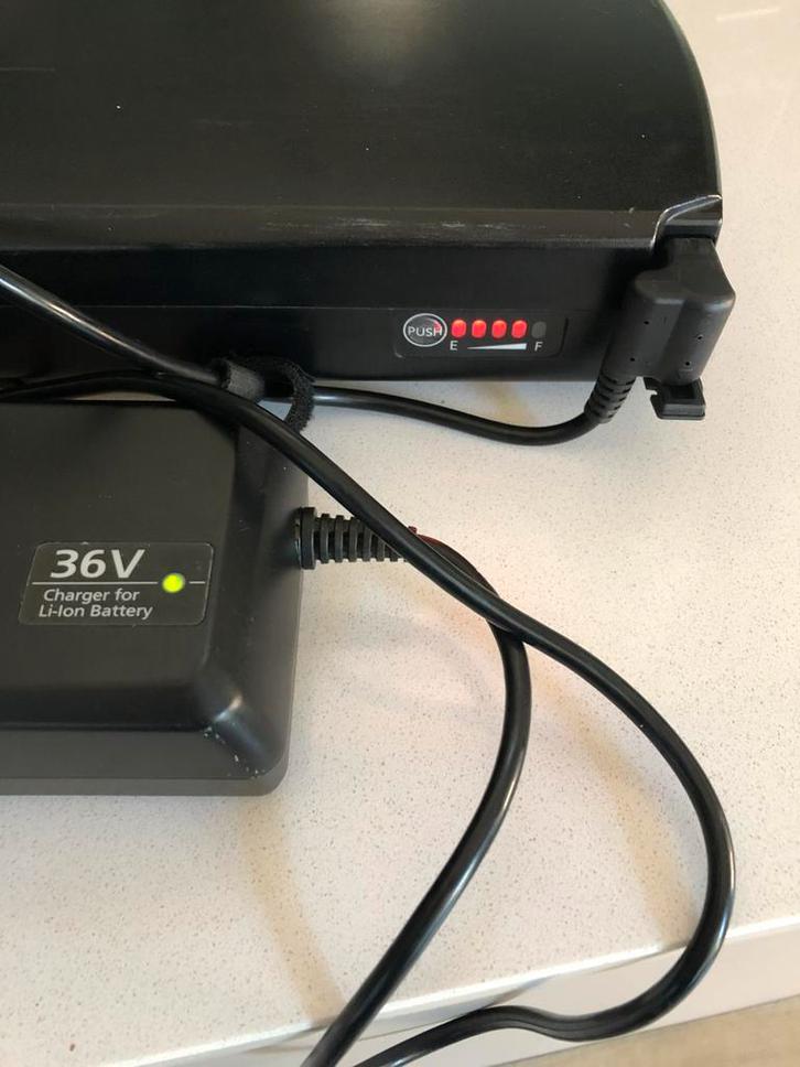 Gazelle en Flyer Accu lader met GARANTIE, Fietsen en Brommers, Fietsaccessoires | Fietsaccu's, Zo goed als nieuw, Ophalen of Verzenden