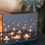 Candle Light Mirror Glass Zwart – 3-lights, Ophalen of Verzenden, Zo goed als nieuw