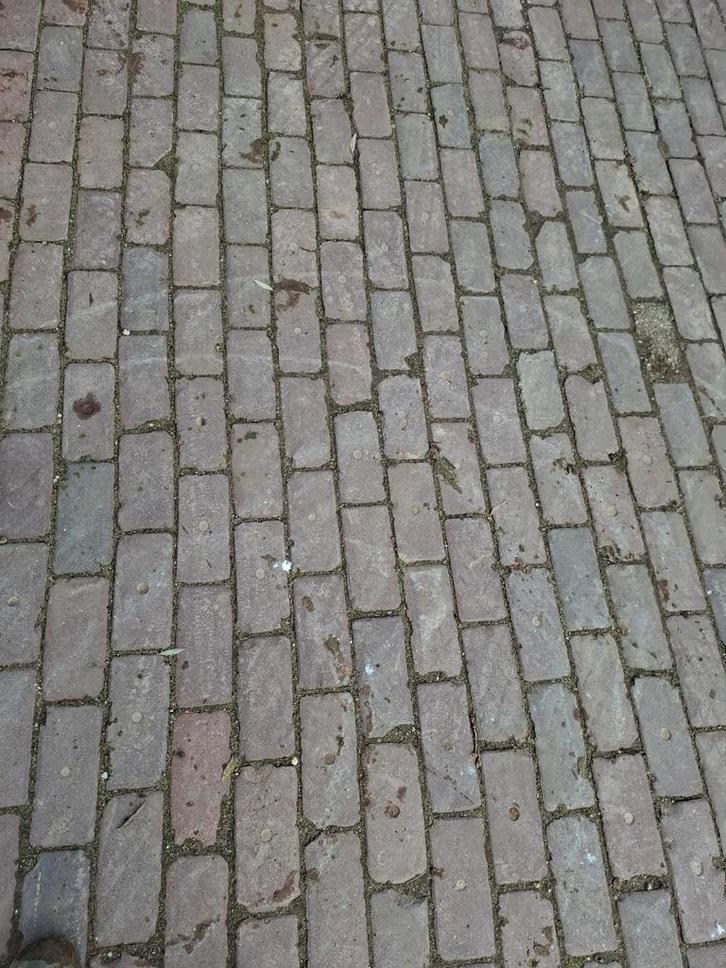 Oude gebakken keiformaat 32m2, Tuin en Terras, Tegels en Klinkers, Gebruikt, Klinkers, Keramiek, Ophalen