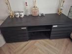 Zwart tv meubel TEAK hout, Huis en Inrichting, Kasten | Televisiemeubels, Ophalen, Gebruikt, 150 tot 200 cm, Teakhout