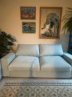 VIMLE 2-zits slaapbank lichtblauw ribstof incl extra hoezen, Ophalen, Gebruikt, 150 tot 200 cm, Tweepersoons