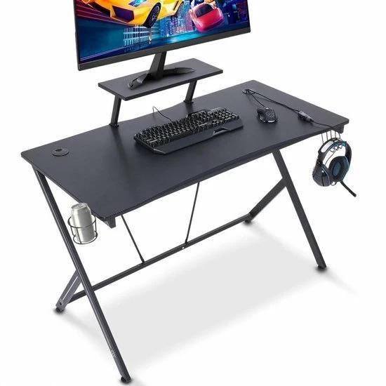 LifeGoods Gaming Bureau 120x78x60cm - Zwart, Computers en Software, Laptoptafels, Nieuw, Ophalen