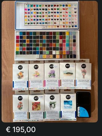 10 sets aquarel in 1 koop beschikbaar voor biedingen