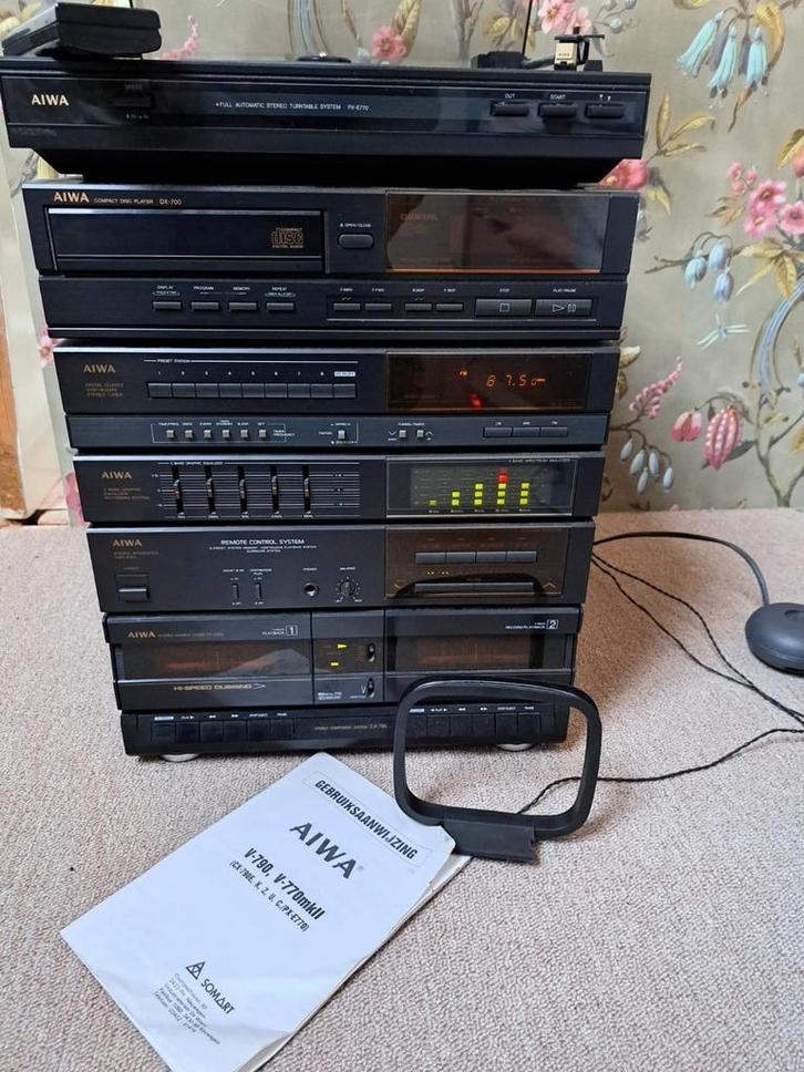 Aiwa set origeneel incl. gebruiksaanw. 1e eigenaar., Audio, Tv en Foto, Stereo-sets, Gebruikt, Cassettedeck, Cd-speler, Dvd-speler