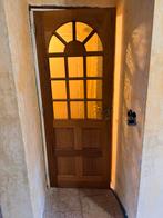 Houten binnendeur met glas, Ophalen, Gebruikt, 80 tot 100 cm, Binnendeur