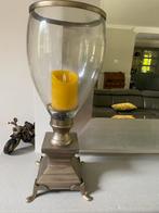Grote windlichten glas met staal, Ophalen, Gebruikt