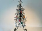 Groene metalen kerstboom met goudkleurige ster, Diversen, Kerst, Ophalen of Verzenden, Gebruikt