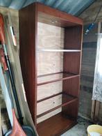 moderne vitrinekast, bamboe met glas 195x100x39,5 cm, Ophalen, Gebruikt, 50 tot 100 cm, Glas