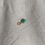 Smaragd edelsteen hanger 9 karaat goud, Sieraden, Tassen en Uiterlijk, Kettinghangers, Verzenden, Zo goed als nieuw, Groen