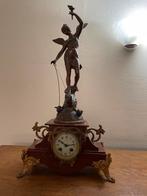 Antieke Franse pendule met bronzen beeld, Antiek en Kunst, Ophalen