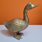 vintage decoratieve messing eend / gans, Antiek en Kunst, Antiek | Koper en Brons, Ophalen of Verzenden, Koper