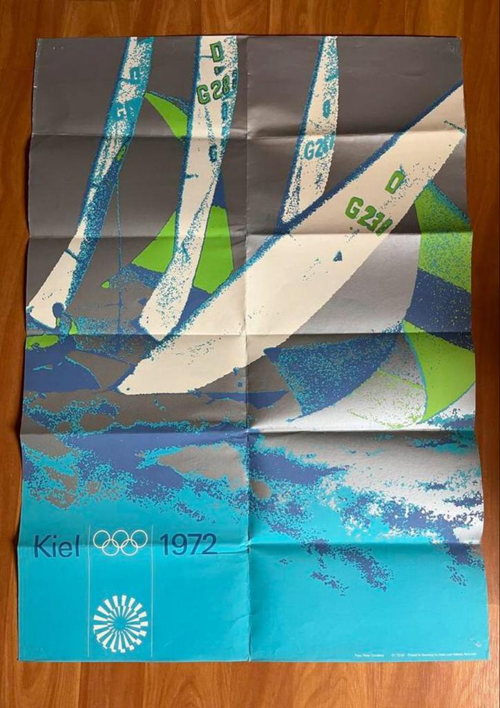 Olympische winter spelen poster kiel 1972, Verzamelen, Posters, Ophalen of Verzenden