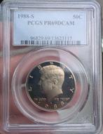 1988-S Kennedy Half Dollar - PCGS PR69DCAM -Proof Deep Cameo, Postzegels en Munten, Munten | Amerika, Ophalen of Verzenden, Noord-Amerika