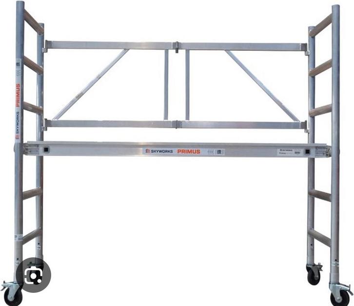 Kamersteiger te huur - 3m+ werkhoogte, incl. transport, Doe-het-zelf en Verbouw, Steigers, Gebruikt, Rolsteiger of Kamersteiger