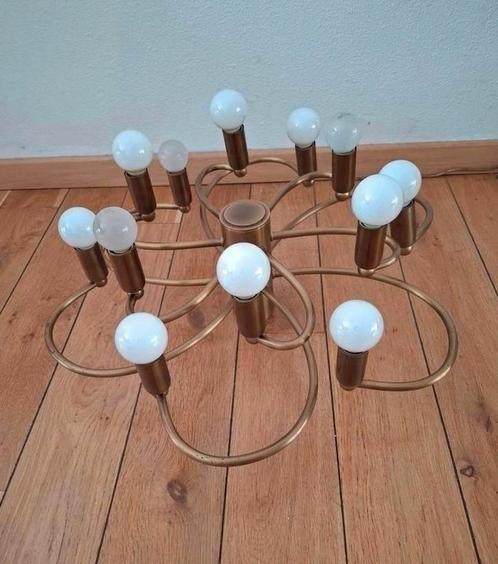 Messing plafondlamp Italiaanse Sciolari stijl, Huis en Inrichting, Lampen | Plafondlampen, Zo goed als nieuw, Ophalen of Verzenden