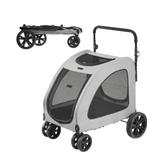 Opvouwbare hondenbuggy -160 lbs-4 wielen met roterende wiele, Dieren en Toebehoren, Verzenden, Nieuw