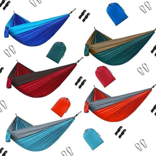 Reishangmat parachutestof 1-persoons hangmat kamperen reizen, Caravans en Kamperen, Kampeeraccessoires, Nieuw, Ophalen of Verzenden
