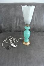 Antieke tafellamp groen opaline glas, Antiek en Kunst, Antiek | Lampen, Ophalen