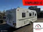 Adria 573 PT 3x stapelbed panorama dakluik garage douchecab., Caravans en Kamperen, Caravans, Overige typen, Rondzit, 7 tot 8 meter