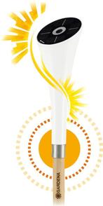 GARDENA ClickUp! SolarLamp +optioneel met steel/balkonhouder, Zonne-energie, Kunststof, Minder dan 50 watt, Staande lamp
