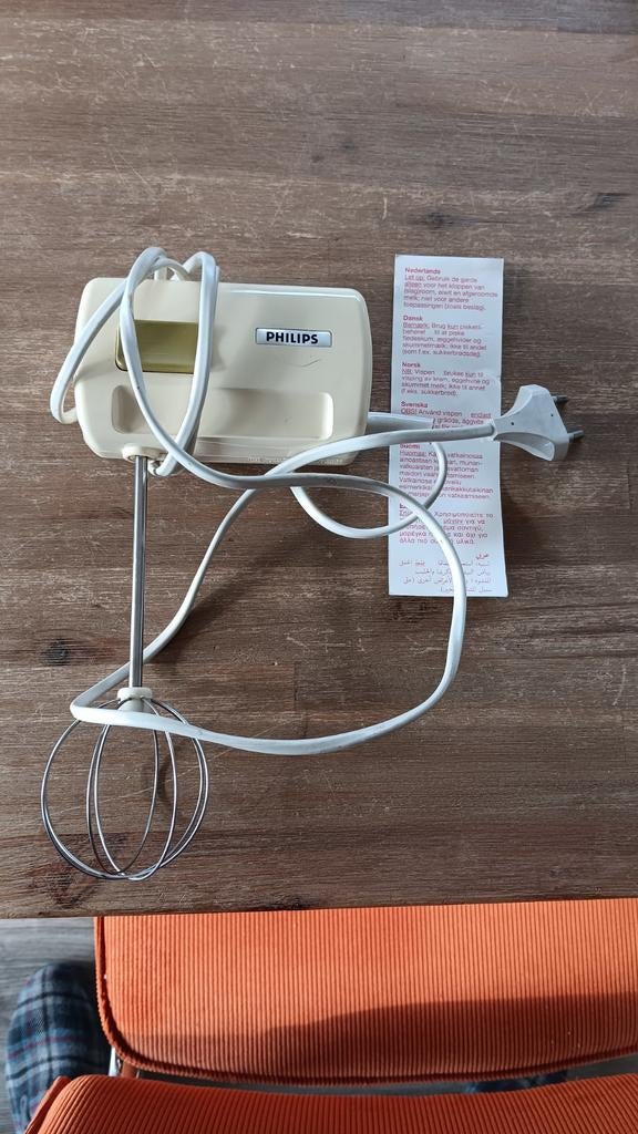 Vintage Philips Handmixer - Perfect voor de keuken!, Witgoed en Apparatuur, Keukenmixers, Gebruikt, 3 snelheden of meer, Ophalen of Verzenden