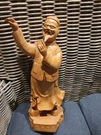 Houten beeld van een Chinese man, Antiek en Kunst, Kunst | Beelden en Houtsnijwerken, Ophalen of Verzenden
