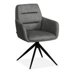 Eetkamerstoel Paco -Stof- antraciet (nog 2 showroommodellen), Ophalen, Nieuw, Eén, Stof