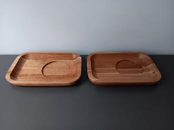 2x Houten koffiebordjes Intermezzo – 17x12 cm beschikbaar voor biedingen
