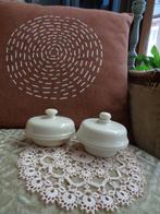 2 Franse Vintage Opaline Terrine Foie Gras ** Mimosa **, Ophalen of Verzenden
