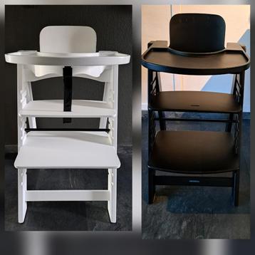 Kidsmill Up Meegroeistoel met Babyset & Eetblad Wit en Zwart beschikbaar voor biedingen