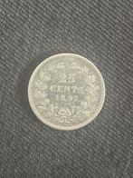 25 cent 1897, Postzegels en Munten, Munten | Nederland, Ophalen of Verzenden, Koningin Wilhelmina, 25 cent