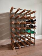 Vintage wijnrek hout/metaal voor 24 flessen (of water/fris!), Gebruikt, 50 tot 75 cm, 15 tot 25 flessen, Ophalen of Verzenden