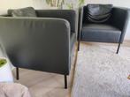 2x IKEA EKERÖ stoel/fauteuil Bomstad zwart (kunst leer), Huis en Inrichting, Stoelen, Ophalen, Zwart, Overige materialen, Twee