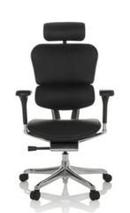 NEW ERGOHUMAN Ergonomische Bureaustoel EHE2 HAL ZWART LEER !, Huis en Inrichting, Bureaustoelen, Zwart, Nieuw, Ophalen of Verzenden