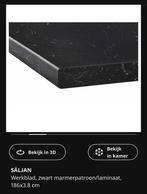 GEZOCHT IKEA werkblad keukenblad Saljan zwart marmerpatroon, 50 tot 100 cm, Minder dan 100 cm, 50 tot 75 cm, Zo goed als nieuw