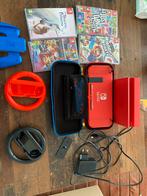Nintendo Switch + 4 Games + Accessoires, Spelcomputers en Games, Overige genres, Eén computer, Ophalen of Verzenden, Zo goed als nieuw
