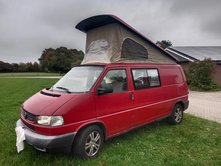VW T4 camper 2.5TD 5 cilinder 1996 verlengd deuren 200 dkm, Caravans en Kamperen, Campers, Particulier, tot en met 4, Buscamper of Camperbus