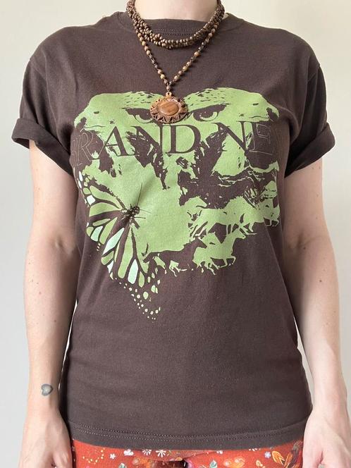 Brand New bandshirt, S. Collectors item rock 00s print, Kleding | Heren, T-shirts, Gedragen, Maat 46 (S) of kleiner, Bruin, Verzenden