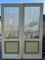 Set schuif / en-suite deuren met geëts glas 220x163cm., Ophalen