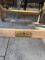 Tafel, 3 stoelen, 1 bank van Teak & Garden, Tuin en Terras, Tuinsets en Loungesets, Ophalen, Gebruikt