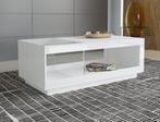 Salontafel - Hoogglans wit - glas - modern - design - 120cm, 50 tot 100 cm, 100 tot 150 cm, Nieuw, Ophalen of Verzenden