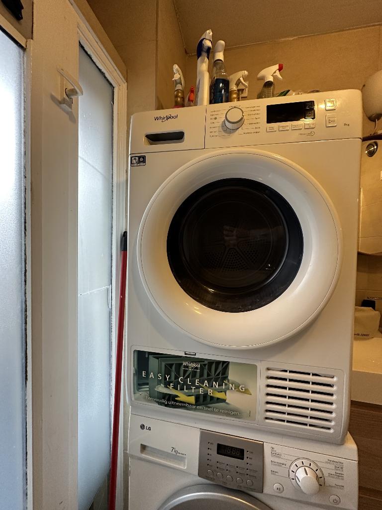 Whirlpool warmtepompdroger (8 kg) - Reparatie nodig, Ophalen, 6 tot 8 kg, Gebruikt, Voorlader