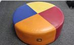 Zeer grote POEF 120 cm. skai zitmeubel salontafel kinderhoek, Ophalen, Gebruikt, Design, Rond