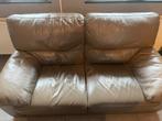 Lederen zetels, Huis en Inrichting, Banken | Bankstellen, Ophalen, Gebruikt, Rechte bank, Leer